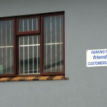 South Africa, Western Cape, Cape Agulhas, Parking for friendly customers only, funny sign