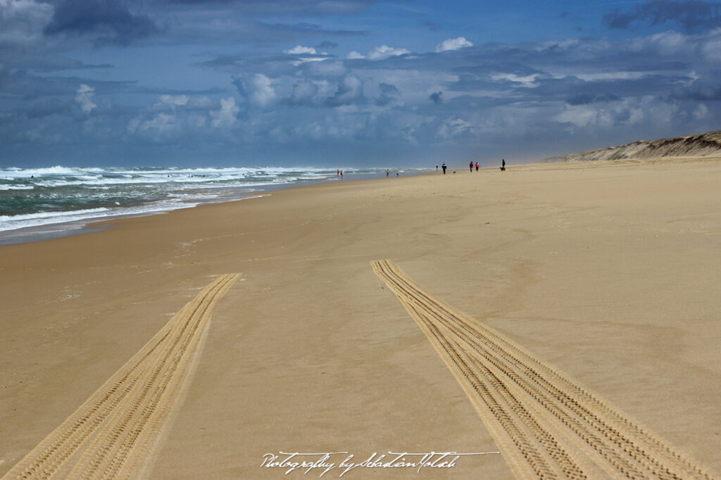 Tire Tracks Cap Homy Plage France Drive-by Snapshots by Sebastian Motsch