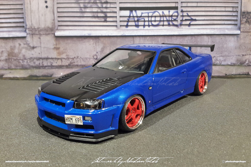 Aoshima Nissan Skyline GT-R34 Built by Sebastian Motsch