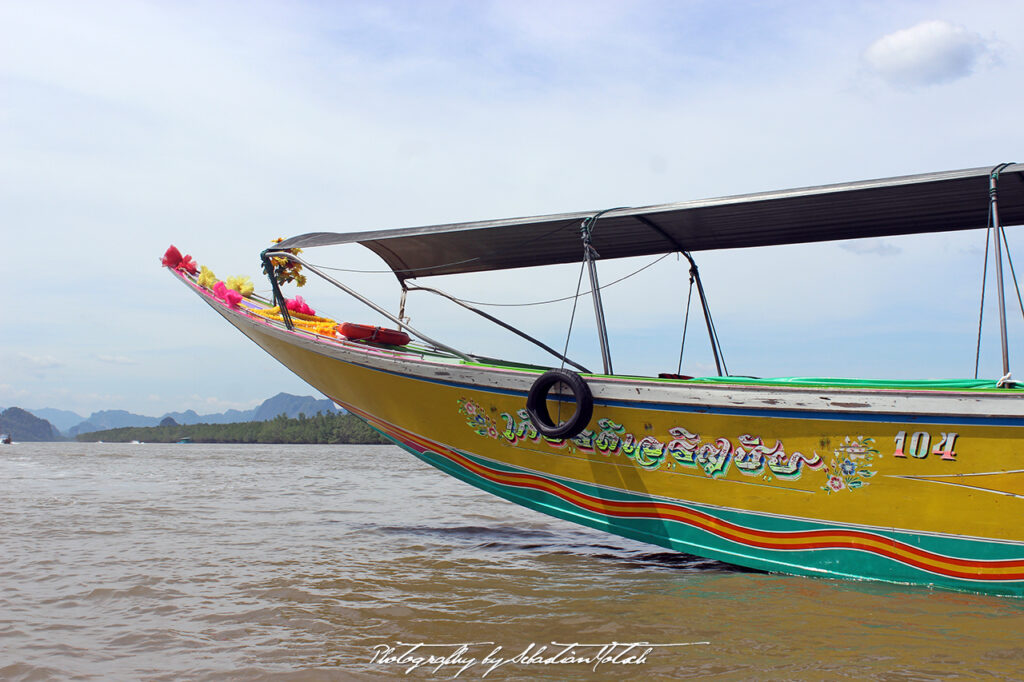 Thailand Longtail Boat Yellow Photo by Sebastian Motsch