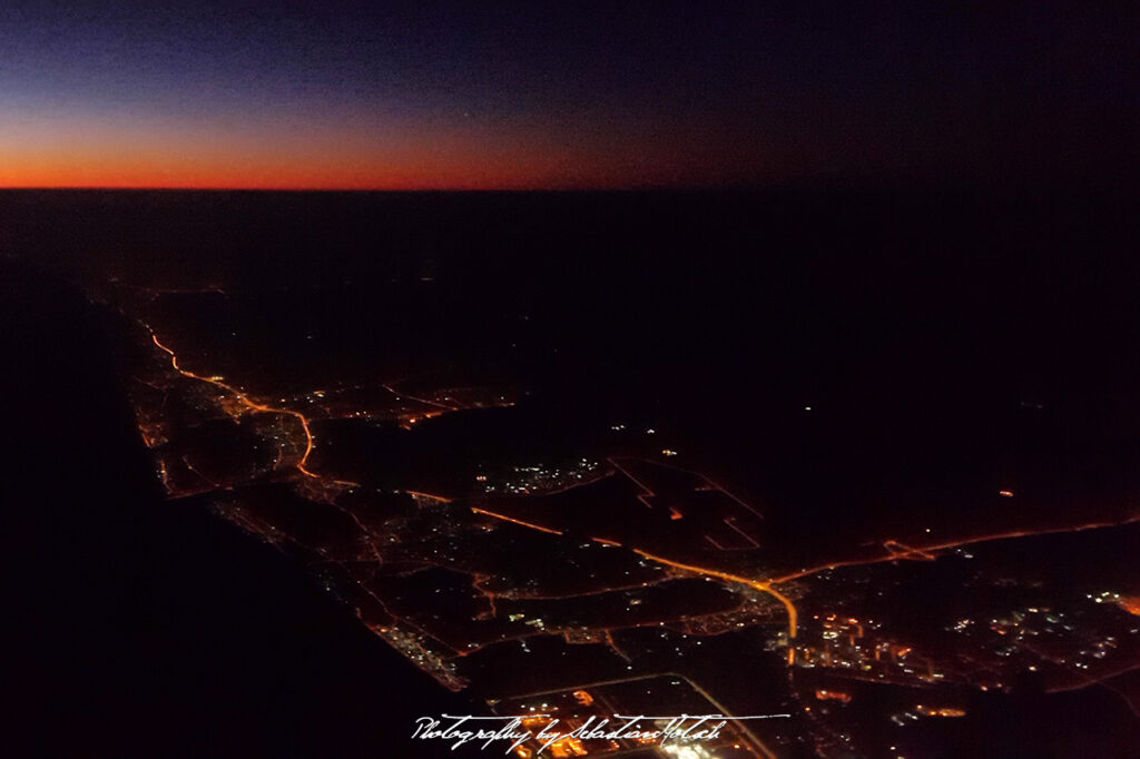 Flight FRA DXB MCT Night View Photography by Sebastian Motsch
