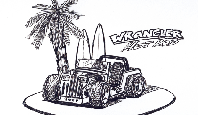 Jeep Wrangler YJ Hot Rod | Artwork by Sebastian Motsch (2013)