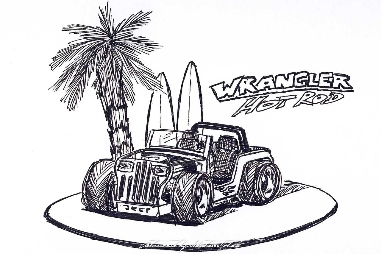 Jeep Wrangler YJ Hot Rod | Artwork by Sebastian Motsch (2013)