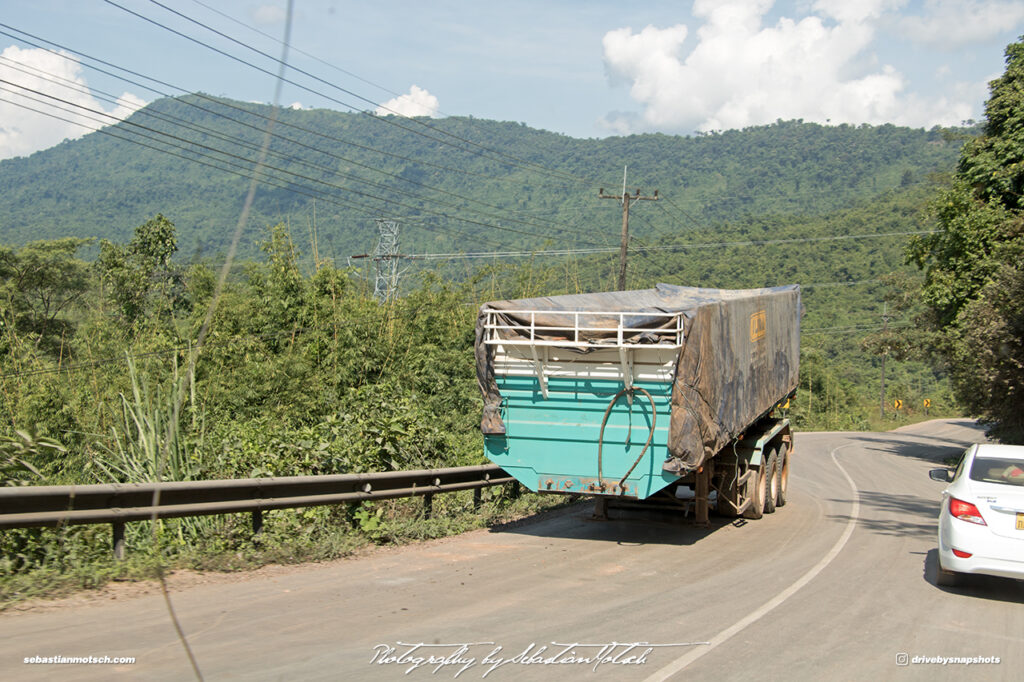 Detached Semi Trailer on Steep Mountain Road 13 Laos Drive-by Snapshots by Sebastian Motsch