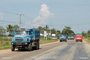 Dongfeng Construction Trucks in Laos Drive-by Snapshots by Sebastian Motsch