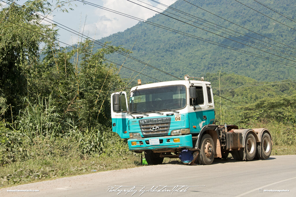 Hyundai Semi Truck Laos Road 13 Drive-by Snapshots by Sebastian Motsch