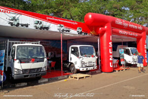 Isuzu Trucks Display in Laos Vientiane Drive-by Snapshot by Sebastian Motsch