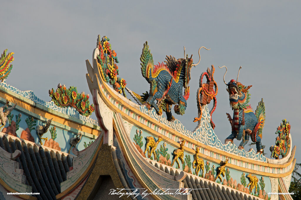 Laos Vientiane Chinese Temple Roof Detail Dragons Travel Photography by Sebastian Motsch