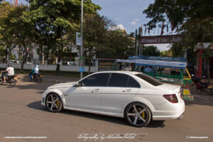 Mercedes-Benz W204 C63 AMG in Laos Vientiane Drive-by Snapshot by Sebastian Motsch