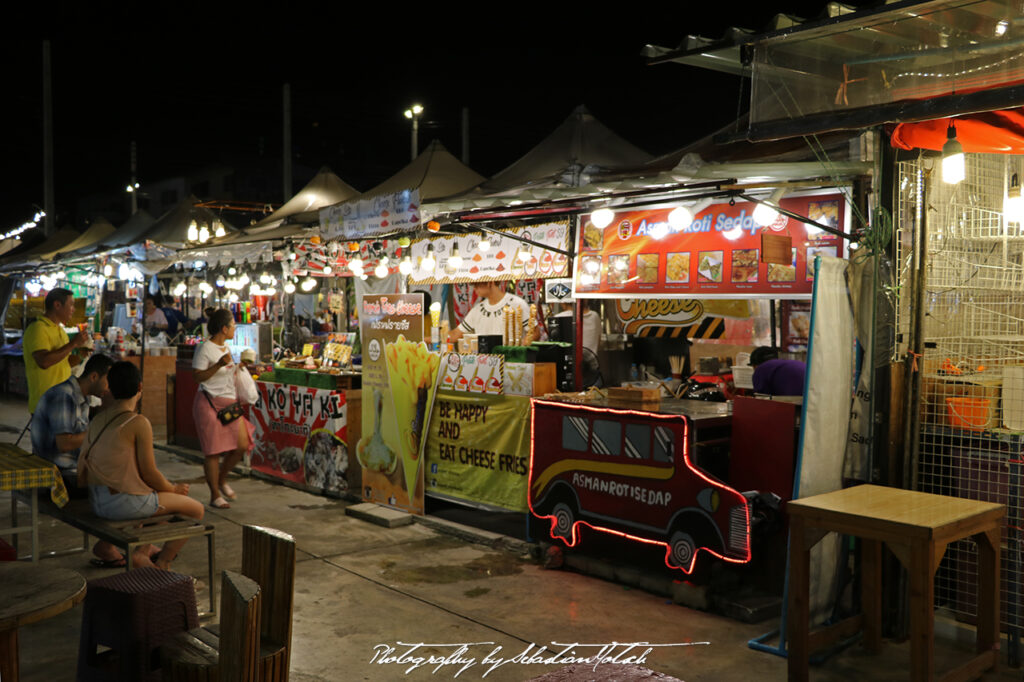 Neon Night Market Bangkok Photography by Sebastian