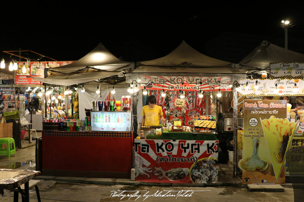 Neon Night Market Bangkok Photography by Sebastian