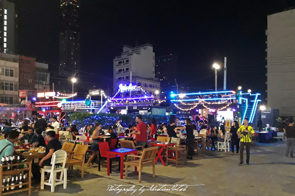 Neon Night Market Bangkok Photography by Sebastian