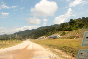 Railroad Construction Site Road and Belt Vang Vieng Laos Photo by Sebastian Motsch