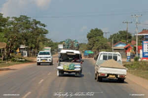 Street Scene with Trucks Laos Drive-by Snapshots by Sebastian Motsch