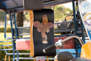 Tuk-Tuk Seat Detail Lady in Laos Vientiane Drive-by Snapshot by Sebastian Motsch
