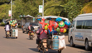 Tuk-Tuks in Laos Vientiane Drive-by Snapshot by Sebastian Motsch