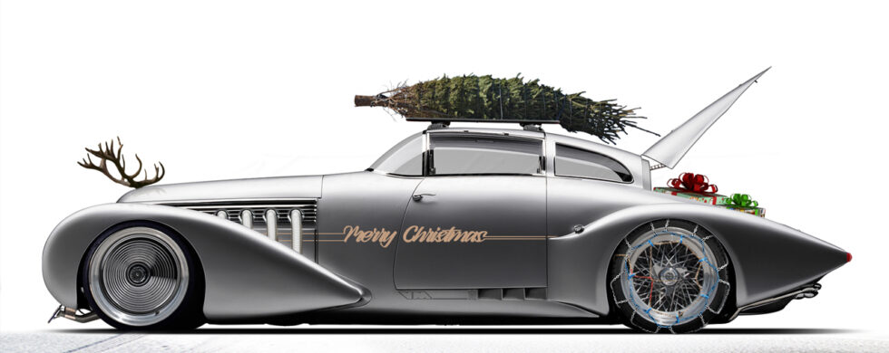 Hispano Suiza H6C Xenia Subonnet by Saoutchik Christmas Sled Photoshop by Sebastian Motsch (2019)