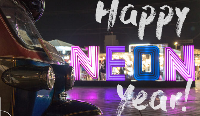 Thailand Bangkok TukTuk Happy New Year 2019 Neon Nightmarket by Sebastian Motsch