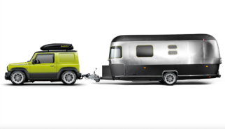 Suzuki Jimny JB74 with Airstream Trailer | photoshop chop by Sebastian Motsch (2019)