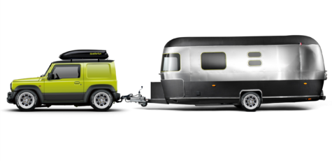 Suzuki Jimny JB74 with Airstream Trailer | photoshop chop by Sebastian Motsch (2019)