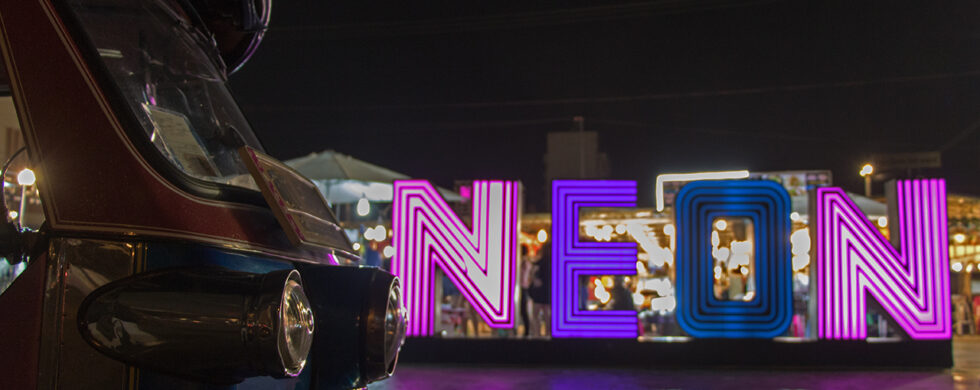 Thailand Bangkok Neon Night Market by Sebastian Motsch