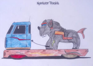 Monster Trucks Coloring Book 002