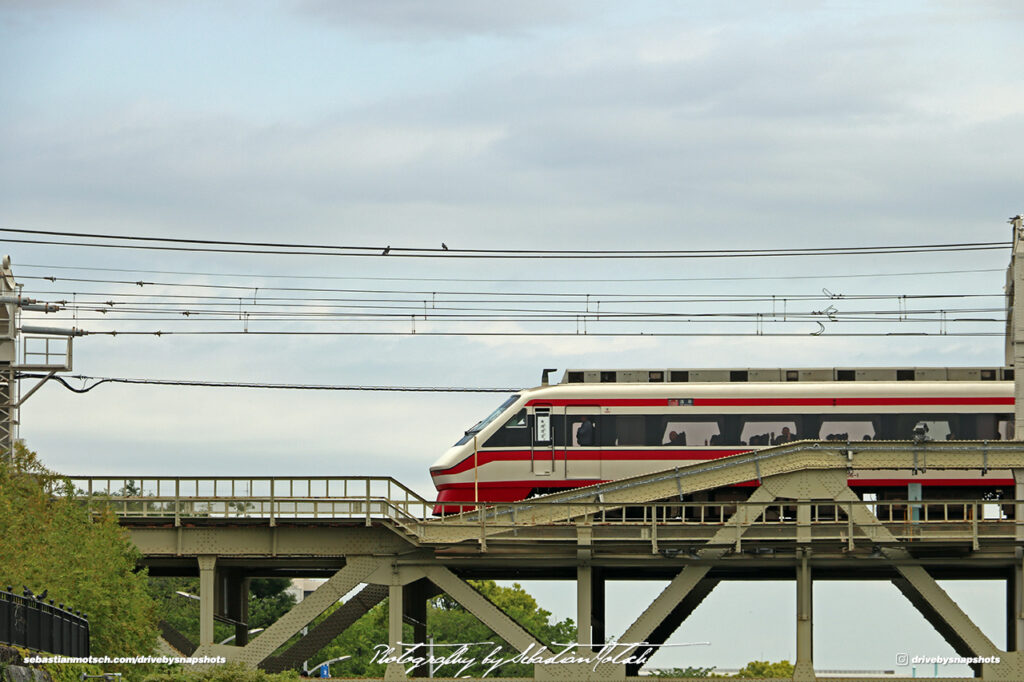 Japan Tokyo Asakusa Tobu Isesaki Line Train on Sumida River Bridge by Sebastian Motsch