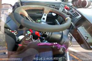 Japan Tokyo Asakusabashi Mitsubishi Lancer Evo VII Steering Wheel by Sebastian Motsch