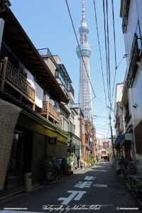 Japan Tokyo Sky Tree Residential Street by Sebastian Motsch
