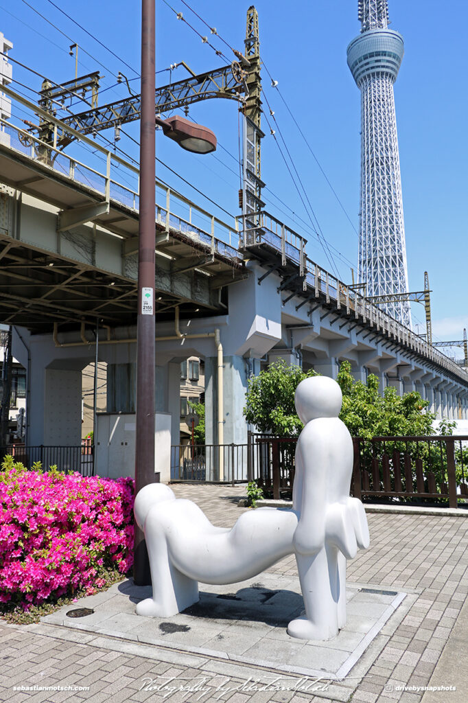 Japan Tokyo Sky Tree with Sculpture by Sebastian Motsch