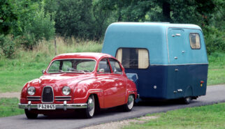 SAAB 96 with Caravan Photoshop by Sebastian Motsch
