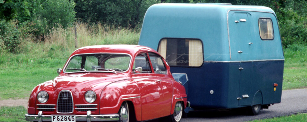 SAAB 96 with Caravan Photoshop by Sebastian Motsch