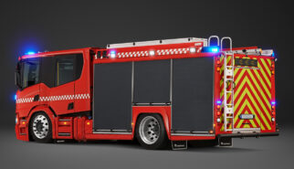 Scania P360 Crew Cab Fire Truck Photoshop by Sebastian Motsch