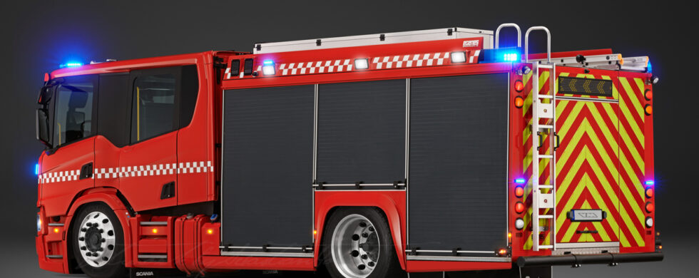 Scania P360 Crew Cab Fire Truck Photoshop by Sebastian Motsch