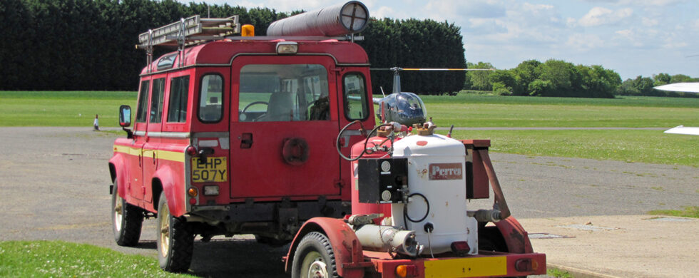 Land Rover Defender LWB Airfield Fire Engine UK Drive-by Snapshot by Sebastian Motsch