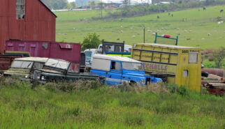 Land Rover Junkyard Scotland Drive-by Snapshot by Sebastian Motsch