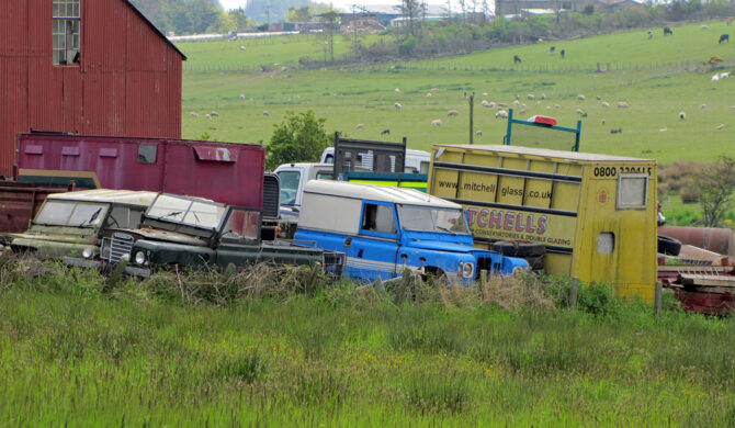 Land Rover Junkyard Scotland Drive-by Snapshot by Sebastian Motsch