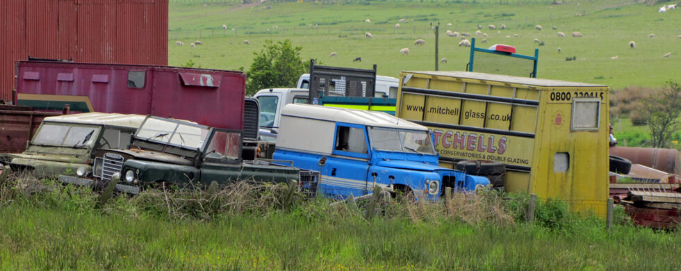 Land Rover Junkyard Scotland Drive-by Snapshot by Sebastian Motsch