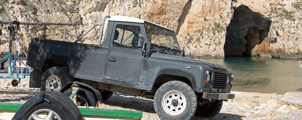 Land Rover LWB Pick-up Malta Gozo Inland Sea Drive-by Snapshots by Sebastian Motsch