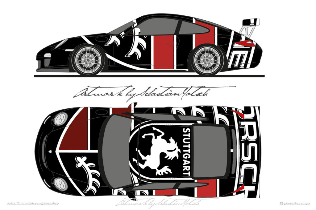 Porsche 911 997 GT3 RS Livery Design by Sebastian Motsch