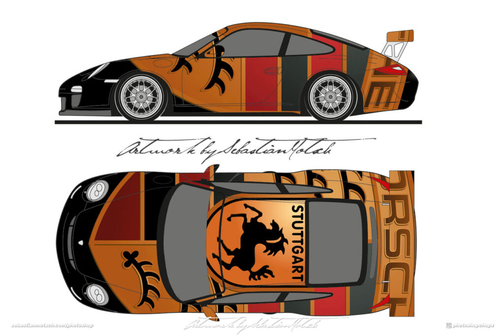 Porsche 911 997 GT3 RS Livery Design by Sebastian Motsch