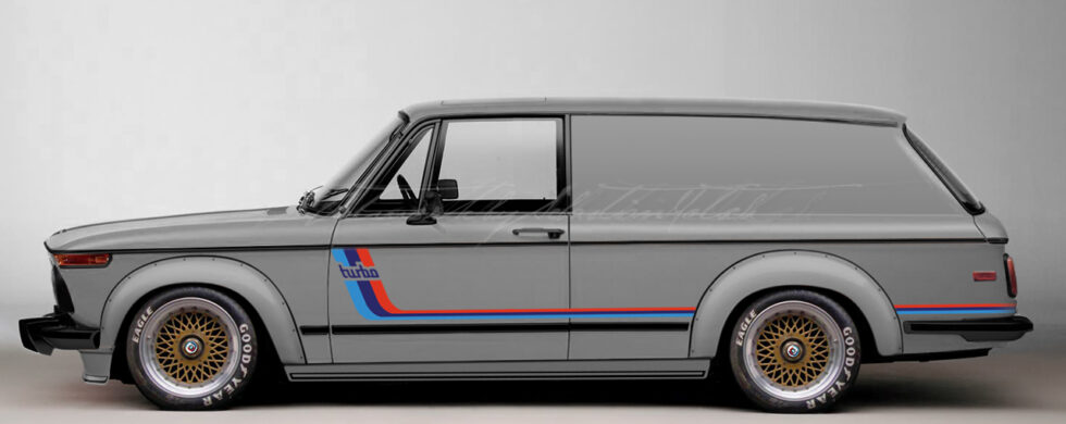 BMW 2002 Turbo Panel Wagon M-Stripes Photoshop by Sebastian Motsch