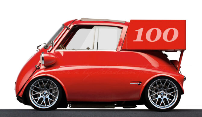 BMW Isetta Delivery Van 100 Years BMW Photoshop by Sebastian Motsch