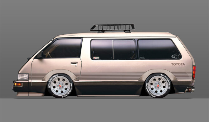 Toyota R20 Van Model-F Tarago with American Racing Wheels Photoshop by Sebastian Motsch