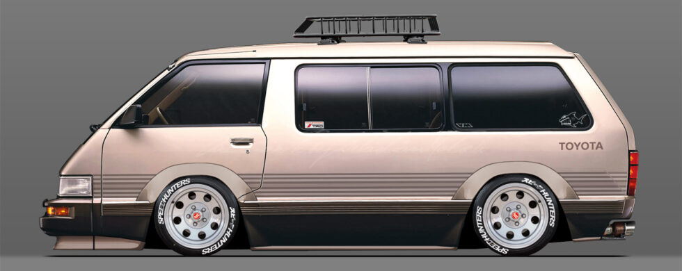 Toyota R20 Van Model-F Tarago with American Racing Wheels Photoshop by Sebastian Motsch