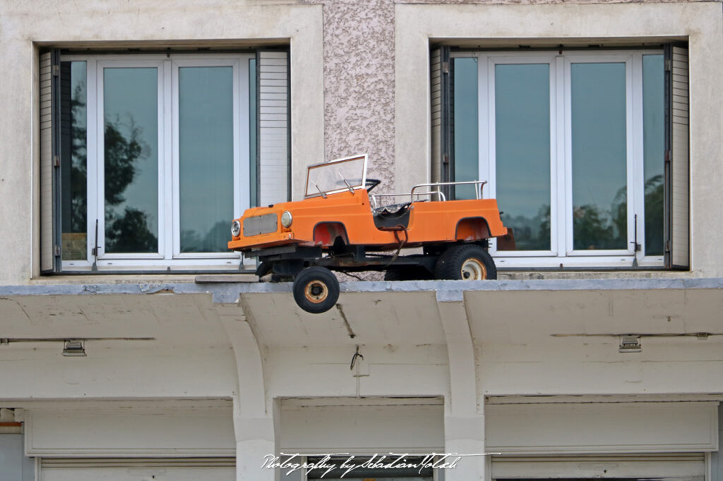 Renault Rodeo Toy Car France Route Nationale 7 Drive-by Snapshots by Sebastian Motsch