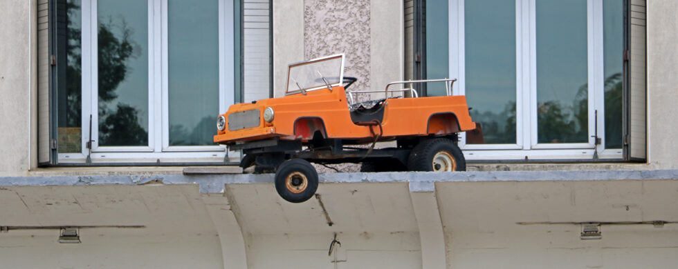 Renault Rodeo Toy Car France Route Nationale 7 Drive-by Snapshots by Sebastian Motsch