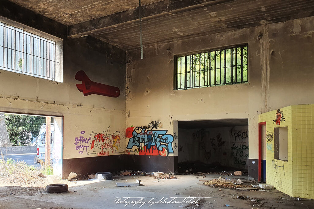 France Orange Lost Place Graffitti Photography by Sebastian Motsch