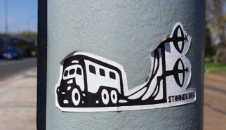6x6 Campervan Sticker Praha Czech Republic Drive-by Snapshots by Sebastian Motsch