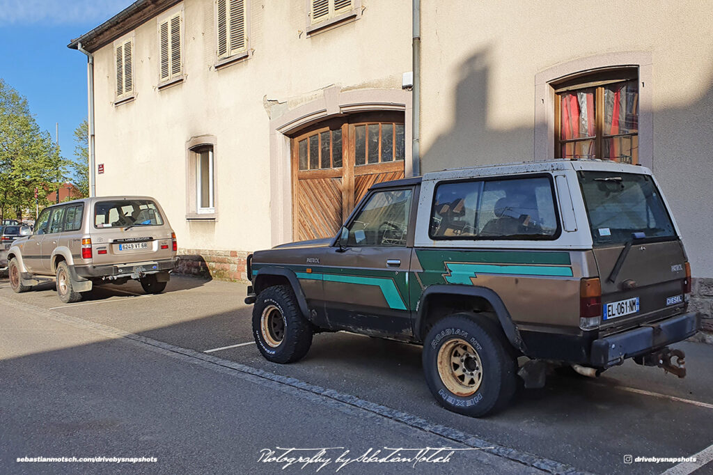 Nissan Patrol 160 SWB and Toyota LandCruiser HJ80 Neuf-Brisach France Drive-by Snapshots by Sebastian Motsch